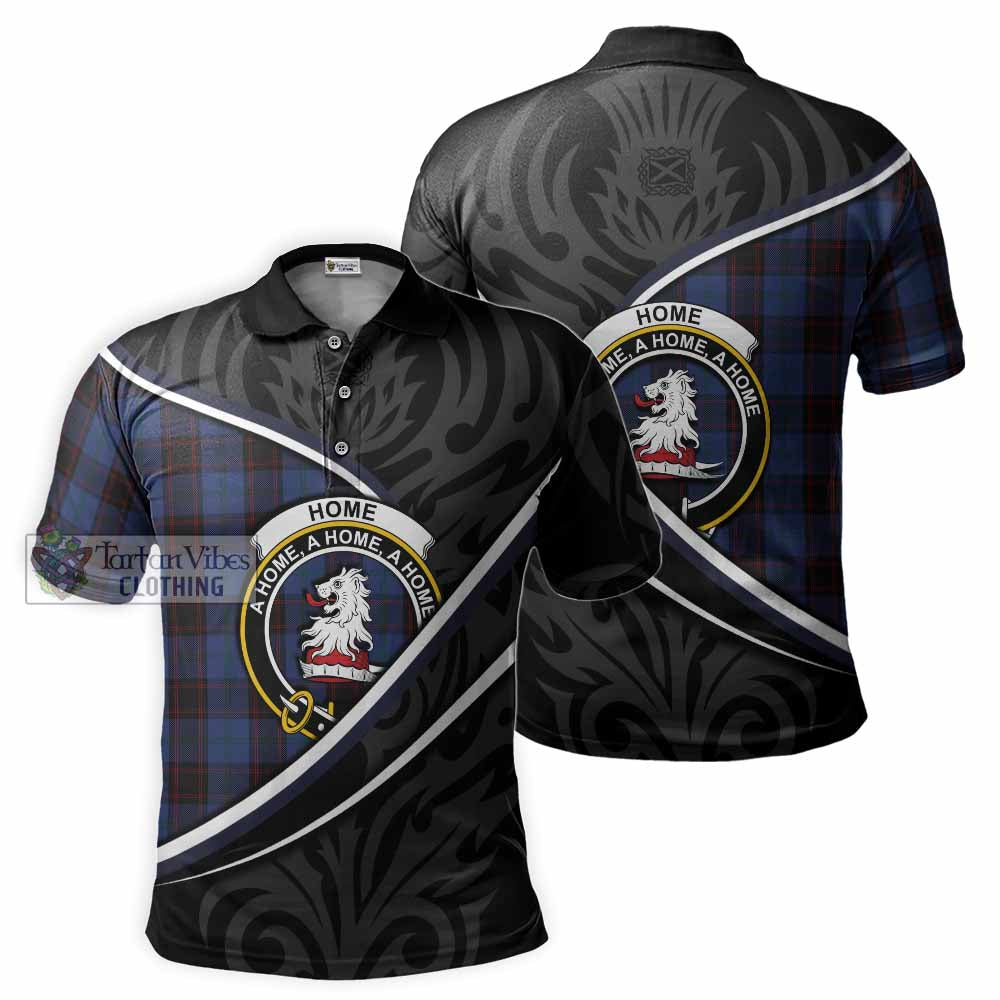 Home (Hume) Tartan Family Crest Polo Shirt Celtic Scottish Thistle Floral - Tartan Vibes Clothing