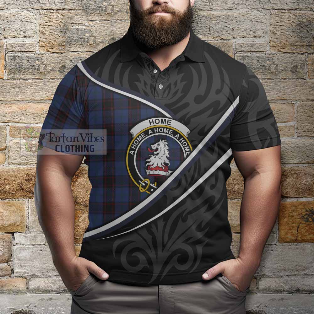 Home (Hume) Tartan Family Crest Polo Shirt Celtic Scottish Thistle Floral - Tartan Vibes Clothing