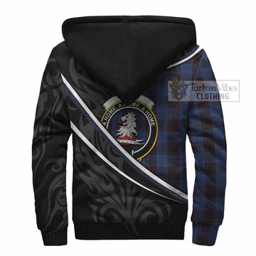 Home (Hume) Tartan Family Crest Sherpa Hoodie Celtic Scottish Thistle Floral