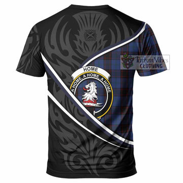 Home (Hume) Tartan Family Crest T-shirt Celtic Scottish Thistle Floral - Tartan Vibes Clothing