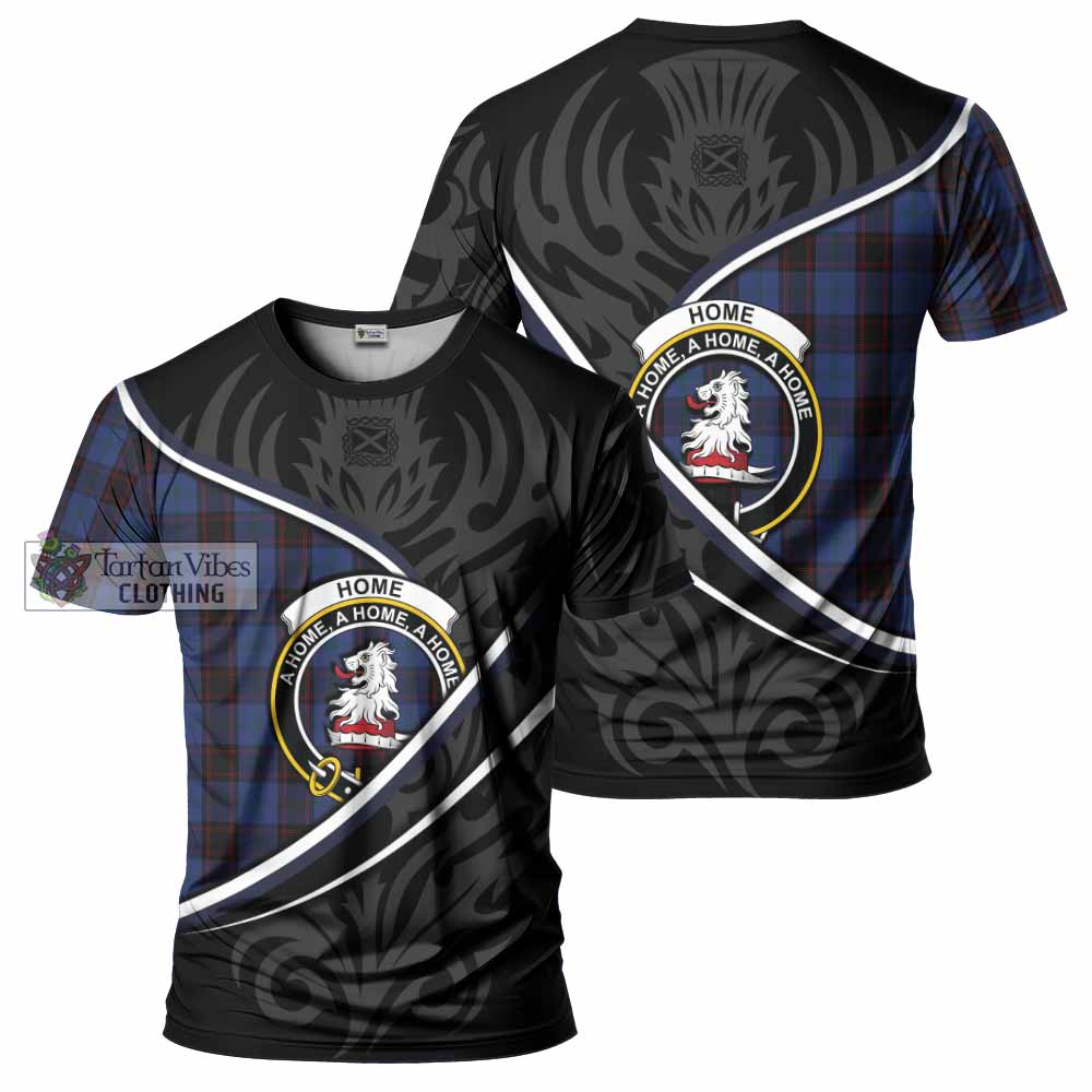 Home (Hume) Tartan Family Crest T-shirt Celtic Scottish Thistle Floral - Tartan Vibes Clothing