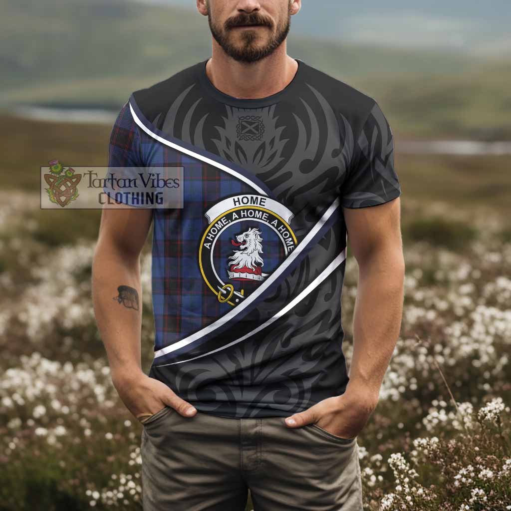 Home (Hume) Tartan Family Crest T-shirt Celtic Scottish Thistle Floral - Tartan Vibes Clothing
