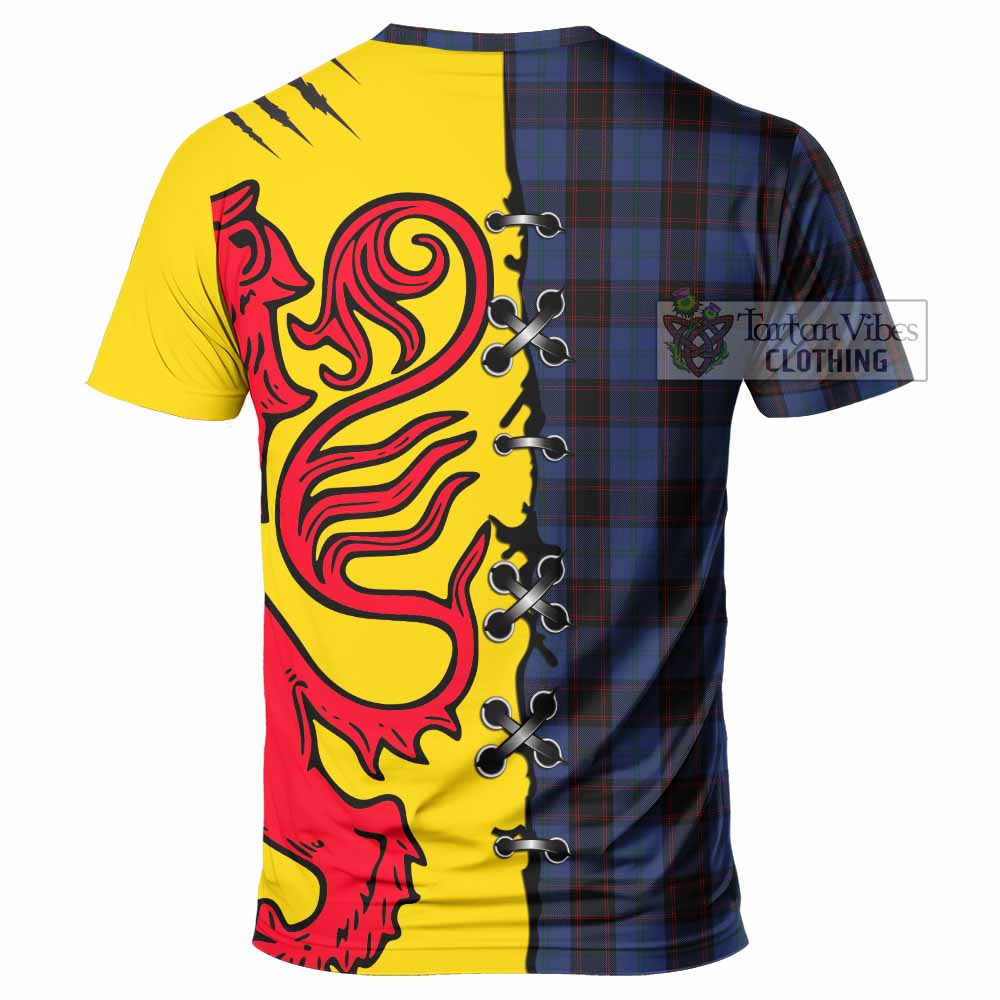 Home (Hume) Tartan Family Crest T-shirt Lion Rampant Honor - Tartan Vibes Clothing