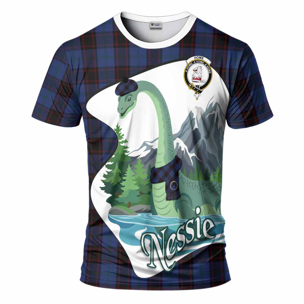 Home (Hume) Tartan Family Crest T-Shirt Nessie Scottish Loch Ness Monster