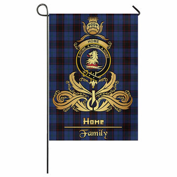 Home (Hume) Tartan Garden Flag with Highland Thistle Cherish Family Crest Style
