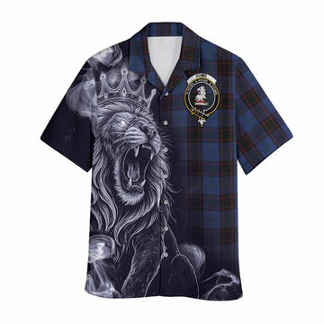 Home (Hume) Tartan Hawaiian Shirt Roaring Lion Heritage