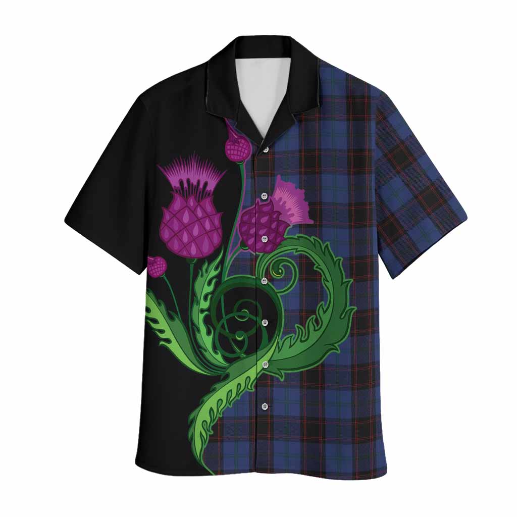 Home (Hume) Tartan Hawaiian Shirt Traditional Scottish Thistle