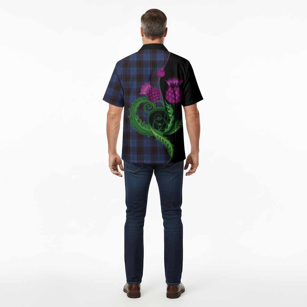 Home (Hume) Tartan Hawaiian Shirt Traditional Scottish Thistle