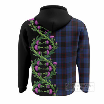 Home (Hume) Tartan Hoodie Scottish Identity Thistle Flower DNA Strand Art