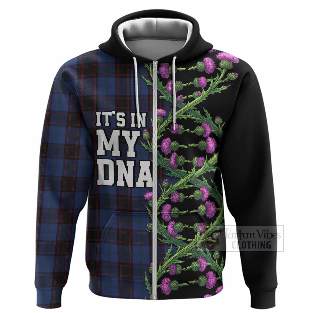 Home (Hume) Tartan Hoodie Scottish Identity Thistle Flower DNA Strand Art