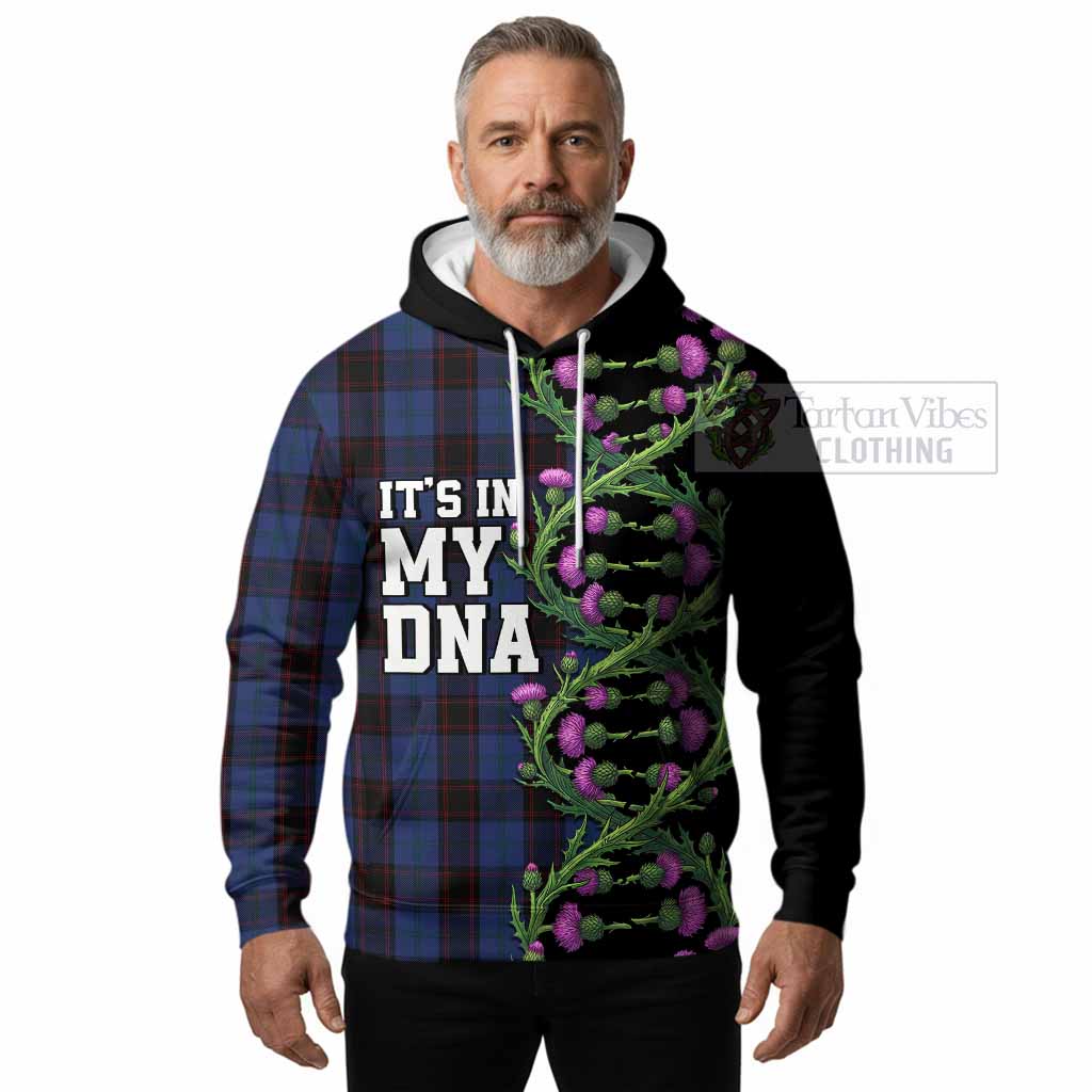 Home (Hume) Tartan Hoodie Scottish Identity Thistle Flower DNA Strand Art