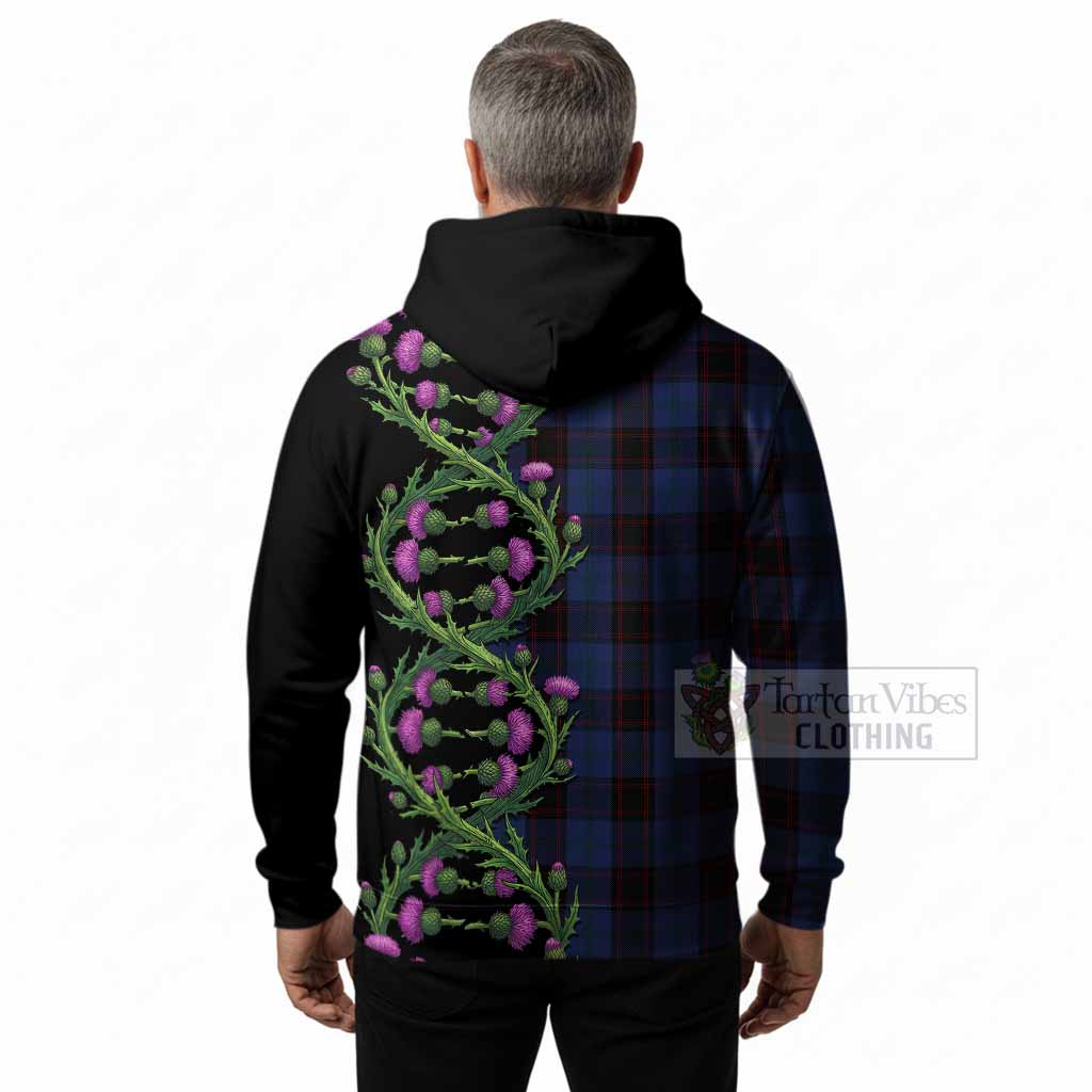 Home (Hume) Tartan Hoodie Scottish Identity Thistle Flower DNA Strand Art