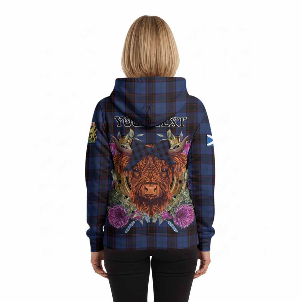 Home (Hume) Tartan Hoodie Scottish Thistle Heilan Coo