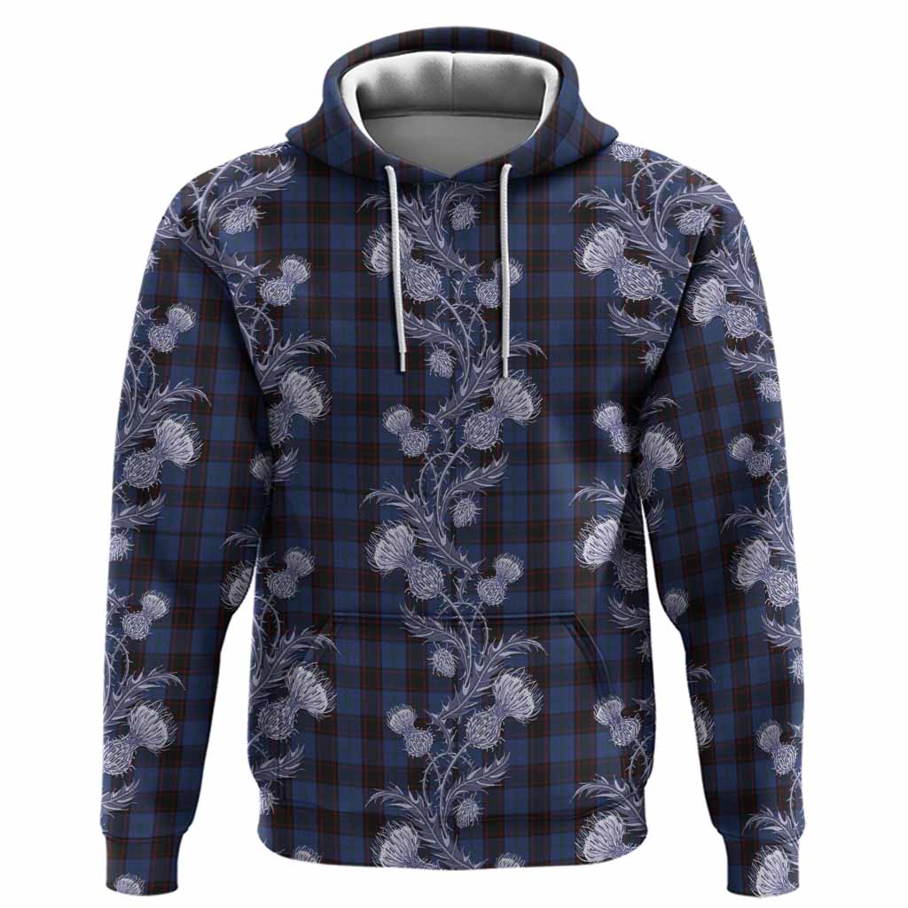 Home (Hume) Tartan Hoodie Seamless Scottish Thistle Flowers
