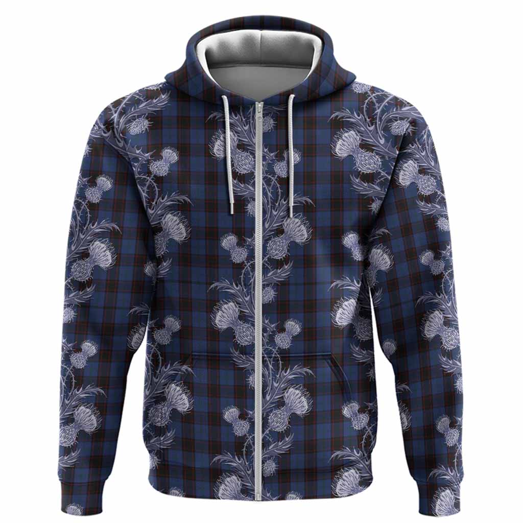 Home (Hume) Tartan Hoodie Seamless Scottish Thistle Flowers