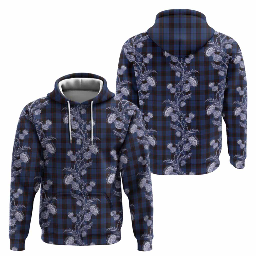 Home (Hume) Tartan Hoodie Seamless Scottish Thistle Flowers