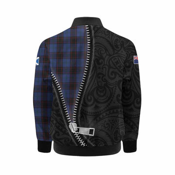 Home (Hume) Tartan Kid Bomber Jacket New Zealand Pattern Unique Zipper Stylized