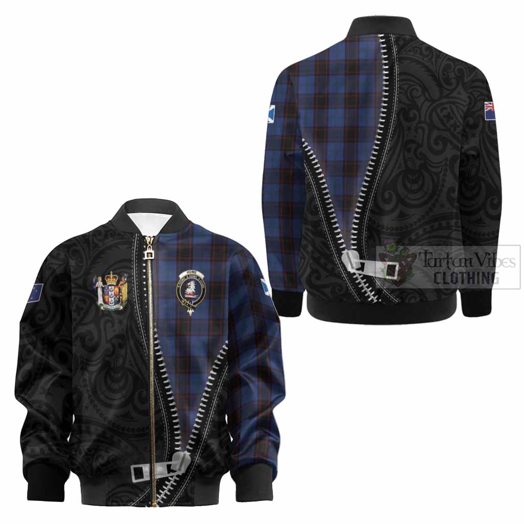 Home (Hume) Tartan Kid Bomber Jacket New Zealand Pattern Unique Zipper Stylized