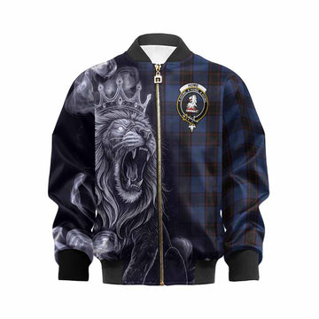 Home (Hume) Tartan Kid Bomber Jacket Roaring Lion Heritage