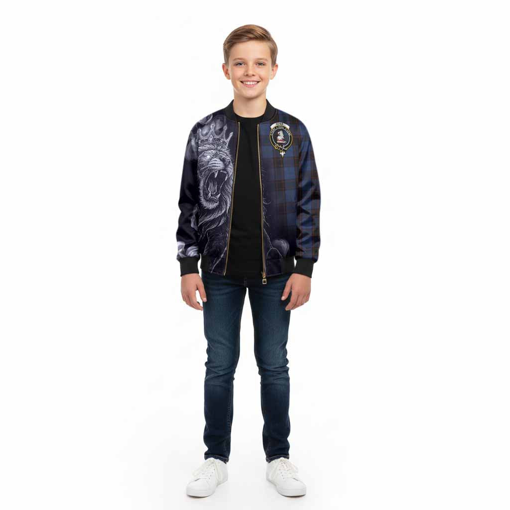 Home (Hume) Tartan Kid Bomber Jacket Roaring Lion Heritage