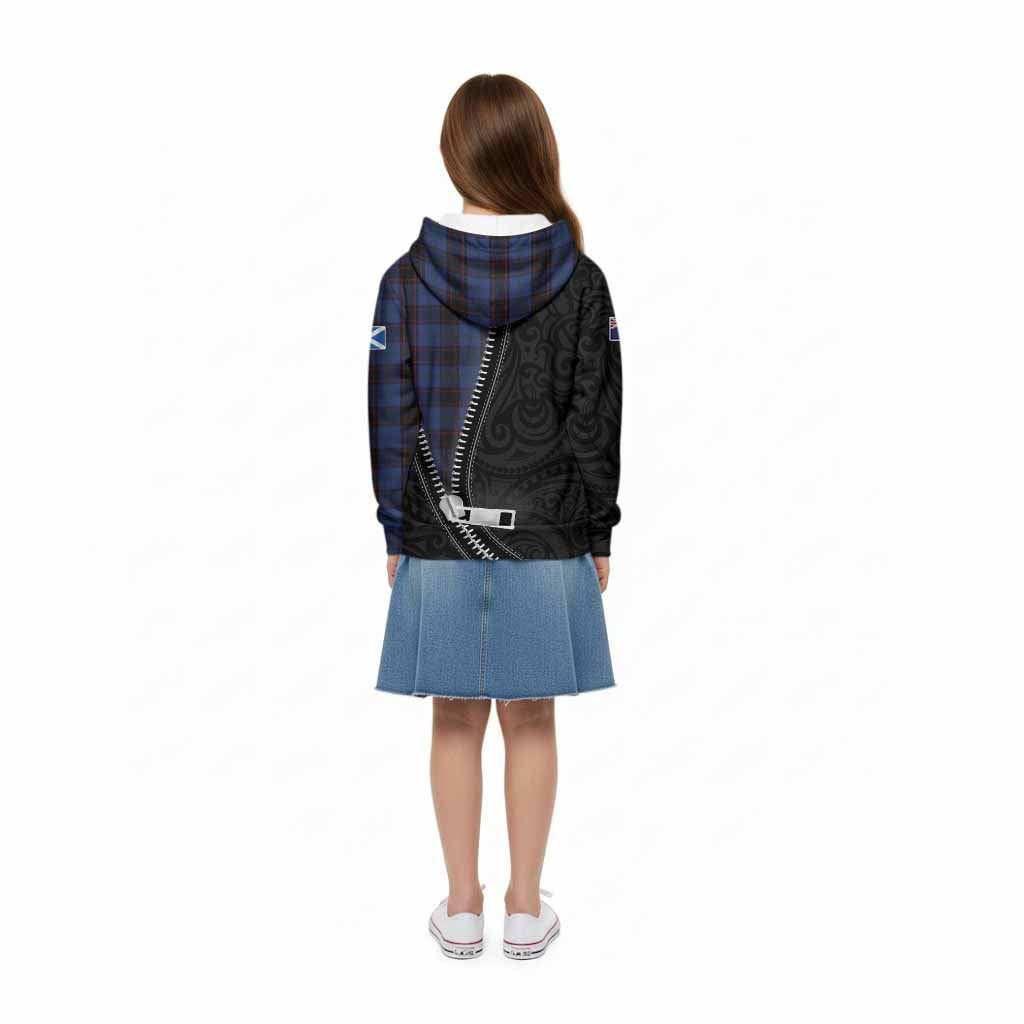 Home (Hume) Tartan Kid Hoodie New Zealand Pattern Unique Zipper Stylized