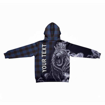 Home (Hume) Tartan Kid Hoodie Roaring Lion Heritage