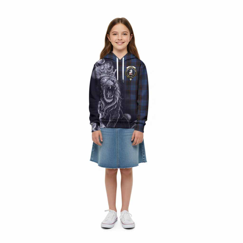 Home (Hume) Tartan Kid Hoodie Roaring Lion Heritage