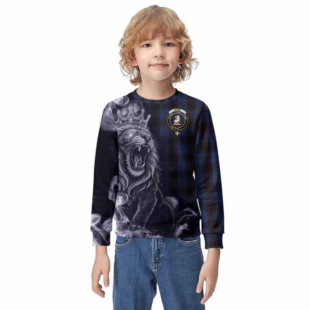 Home (Hume) Tartan Kid Knitted Sweatshirt Roaring Lion Heritage