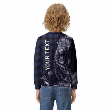 Home (Hume) Tartan Kid Knitted Sweatshirt Roaring Lion Heritage