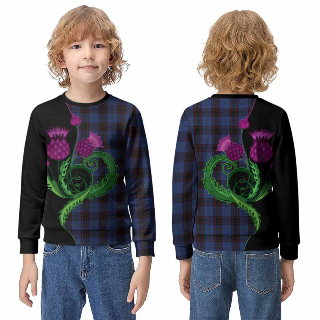 Home (Hume) Tartan Kid Knitted Sweatshirt Traditional Scottish Thistle
