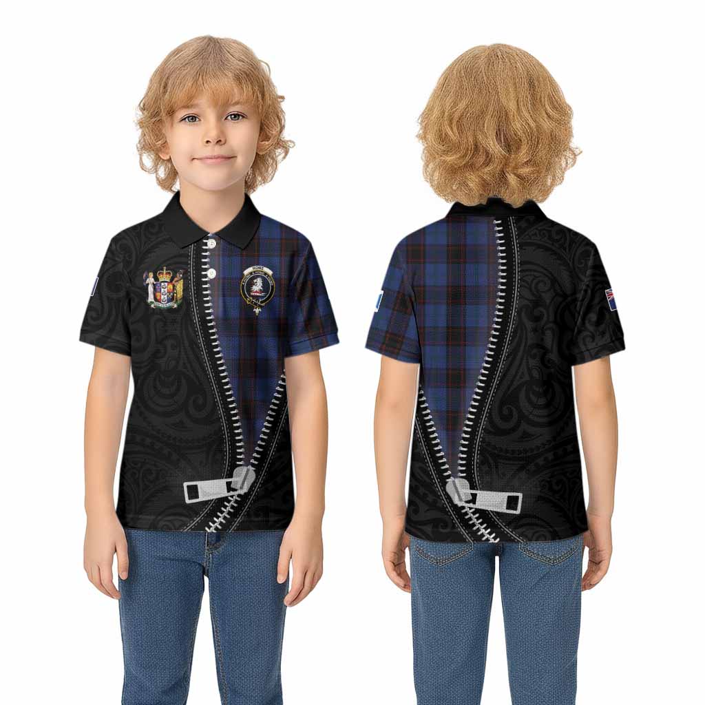 Home (Hume) Tartan Kid Polo Shirt New Zealand Pattern Unique Zipper Stylized
