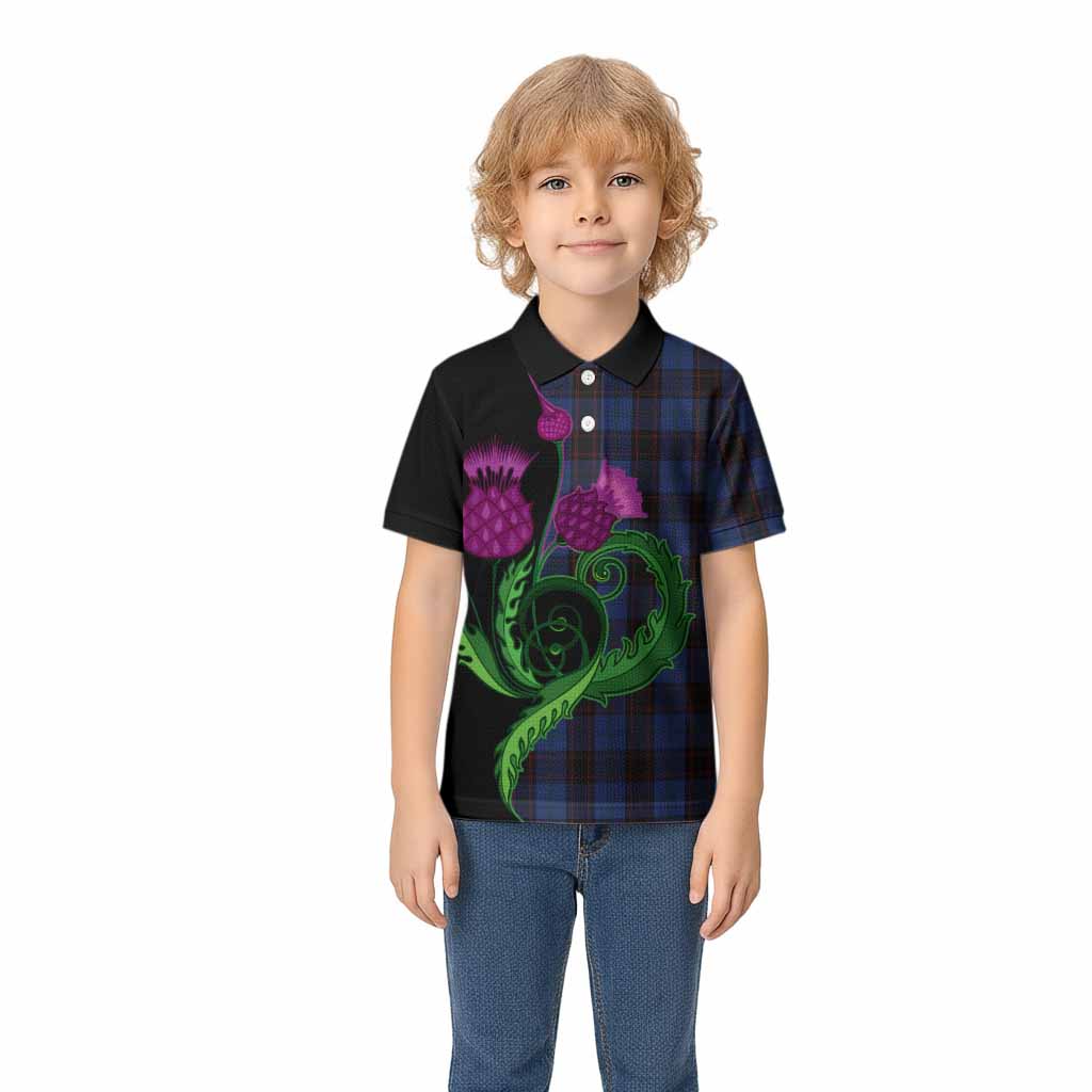 Home (Hume) Tartan Kid Polo Shirt Traditional Scottish Thistle