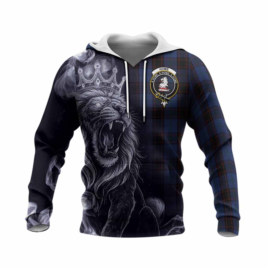 Home (Hume) Tartan Knitted Hoodie Roaring Lion Heritage