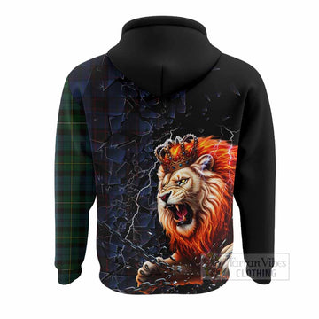 Home (Hume) Tartan Mighty Lion Hoodie Explosion Flying Pieces