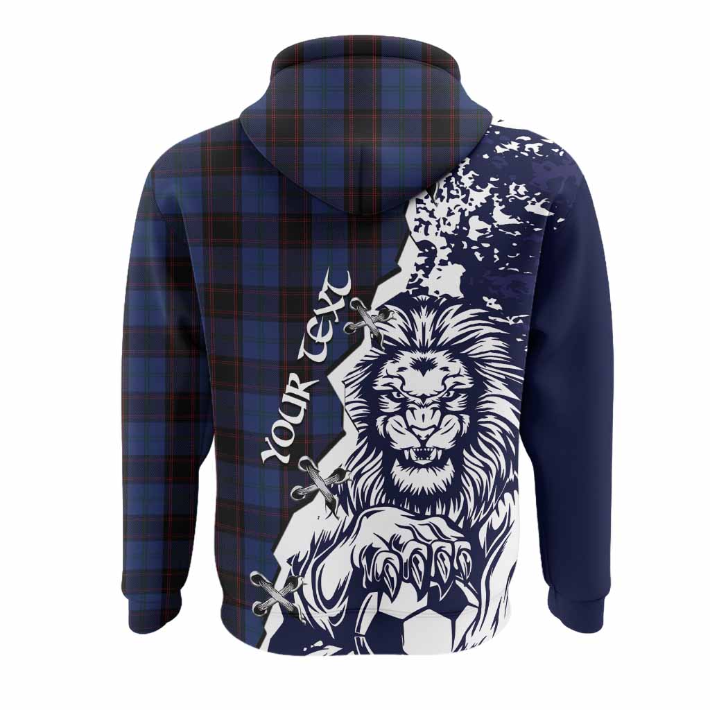 Home (Hume) Tartan Scottish Hoodie Angry Lion With Soccer Ball Style