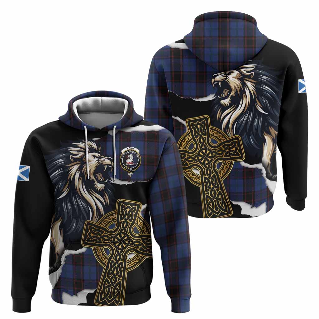 Home (Hume) Tartan Scottish Hoodie Lion Celtic Heritage