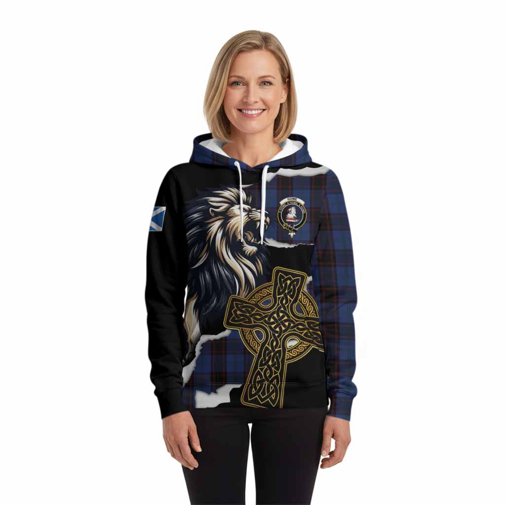Home (Hume) Tartan Scottish Hoodie Lion Celtic Heritage