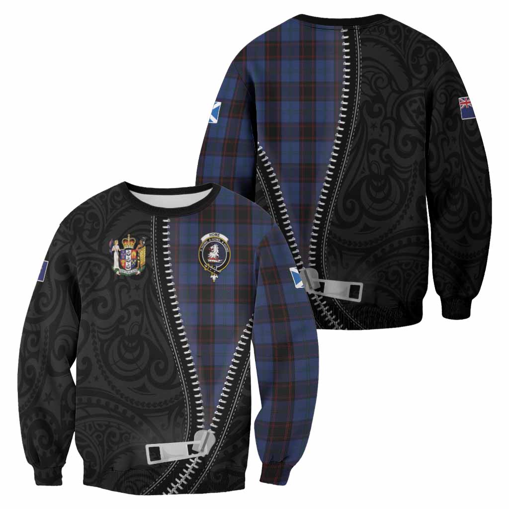 Home (Hume) Tartan Sweatshirt New Zealand Pattern Unique Zipper Stylized