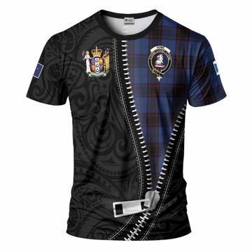 Home (Hume) Tartan T-Shirt New Zealand Pattern Unique Zipper Stylized