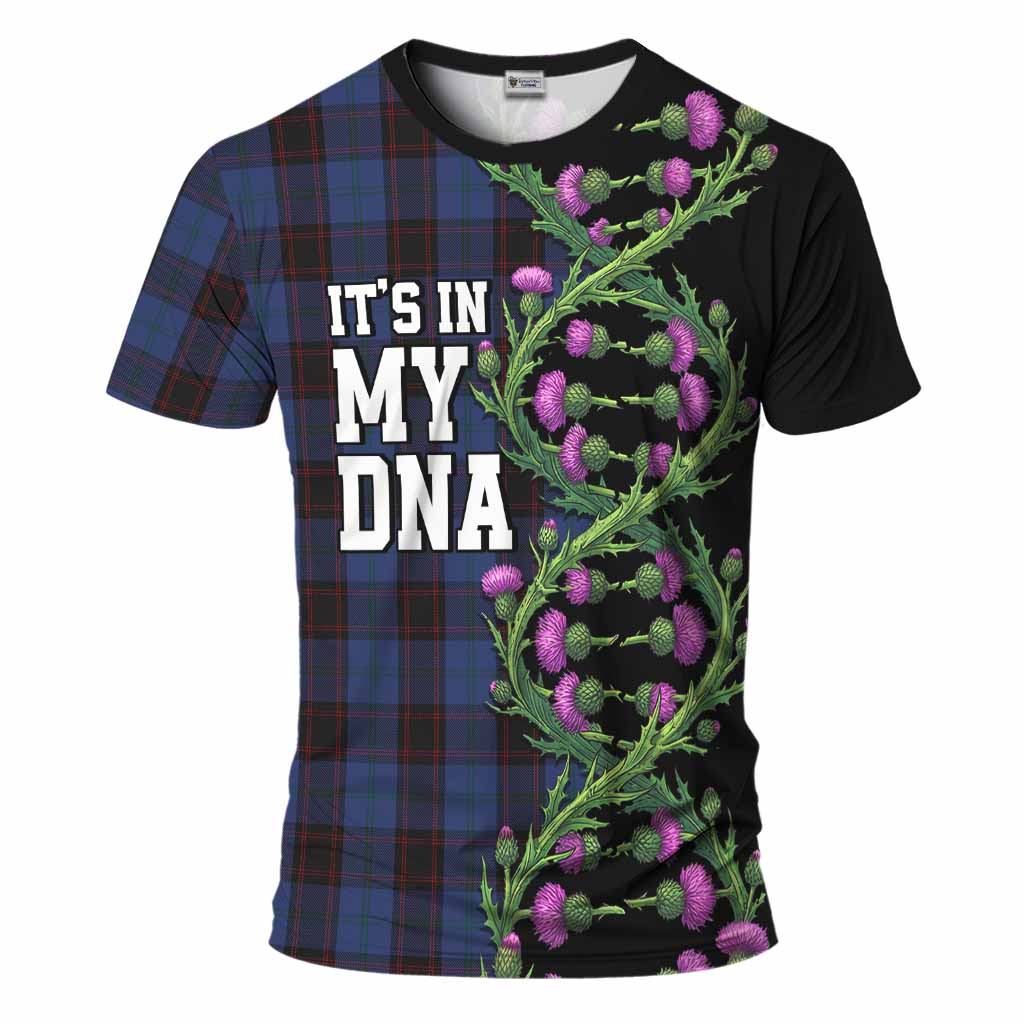 Home (Hume) Tartan T-Shirt Scottish Identity Thistle Flower DNA Strand Art