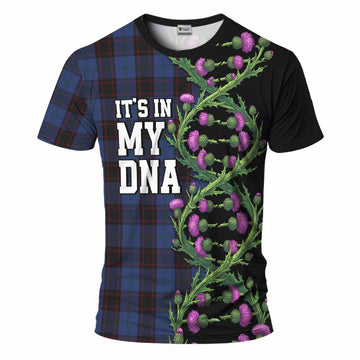 Home (Hume) Tartan T-Shirt Scottish Identity Thistle Flower DNA Strand Art