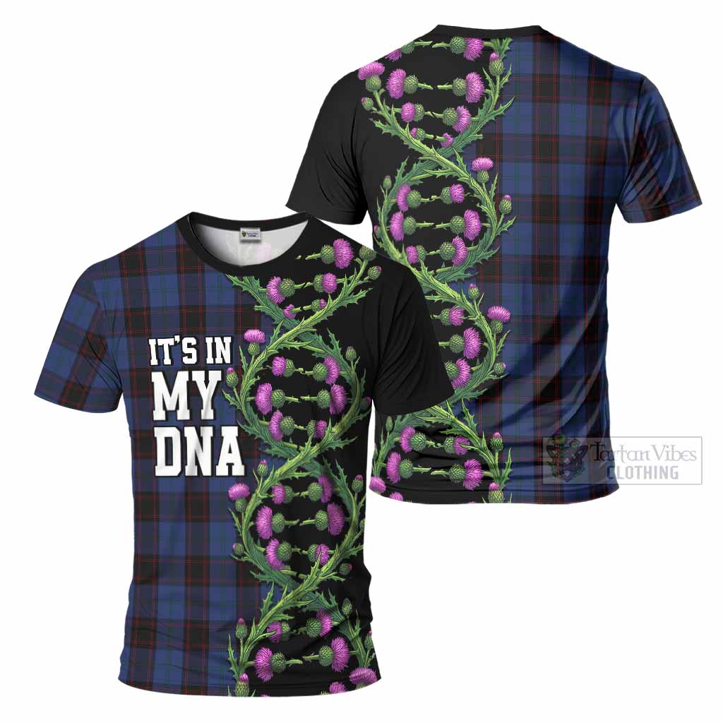 Home (Hume) Tartan T-Shirt Scottish Identity Thistle Flower DNA Strand Art