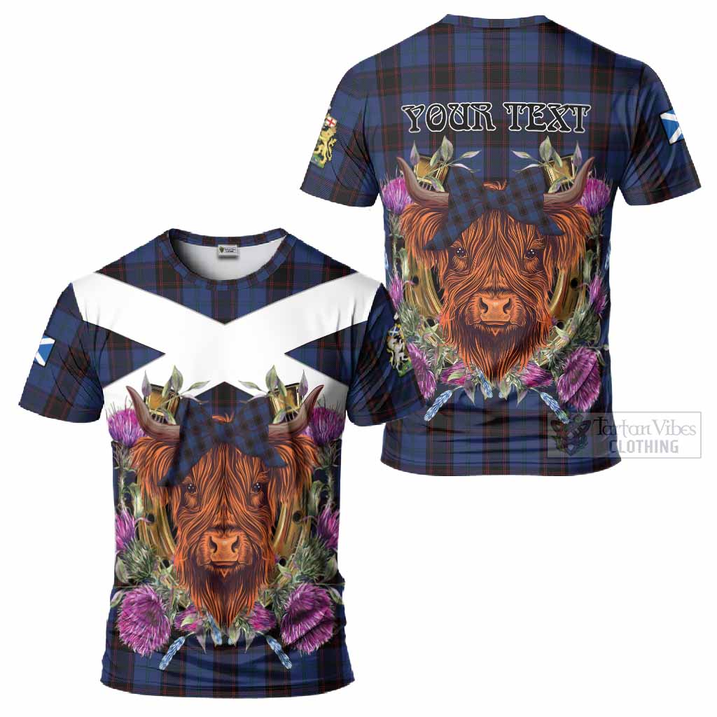 Home (Hume) Tartan T-Shirt Scottish Thistle Heilan Coo