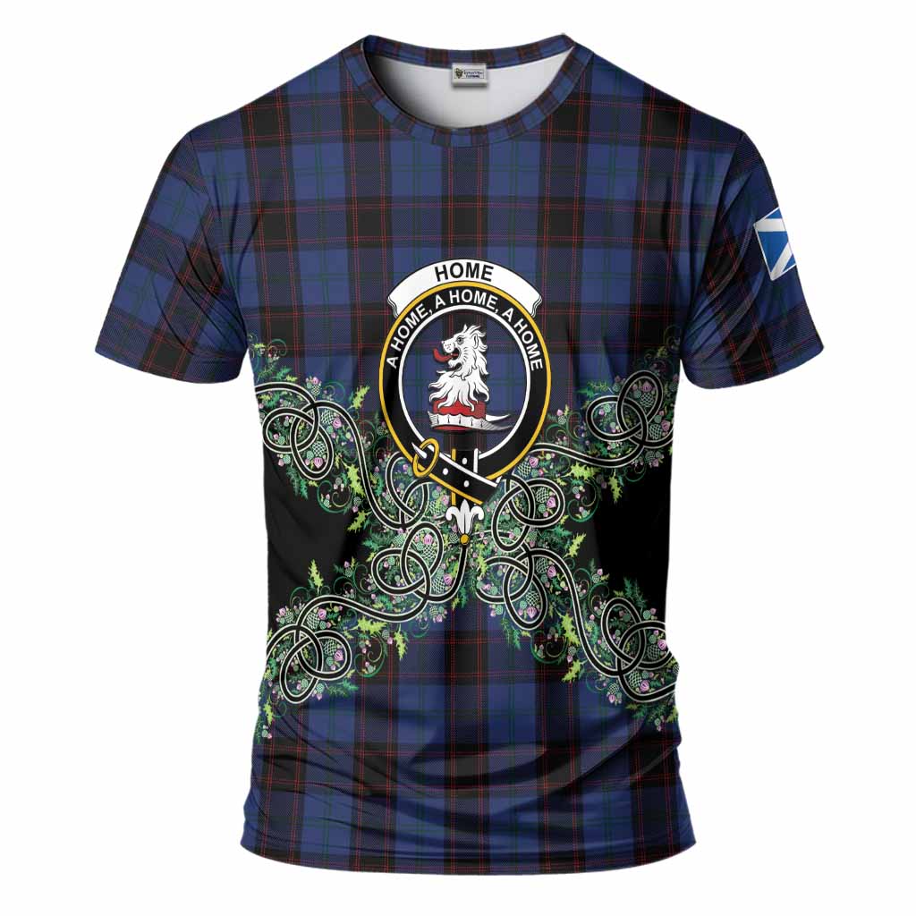Home (Hume) Tartan T-Shirt Thistle Scottish Spirit
