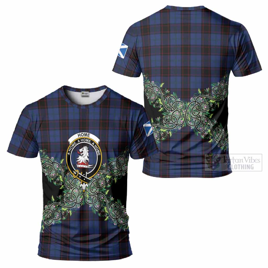 Home (Hume) Tartan T-Shirt Thistle Scottish Spirit