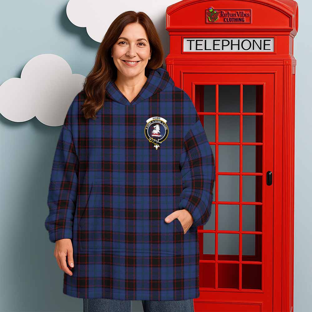 Home (Hume) Tartan Wearable Blanket with Family Crest - Tartan Vibes Clothing