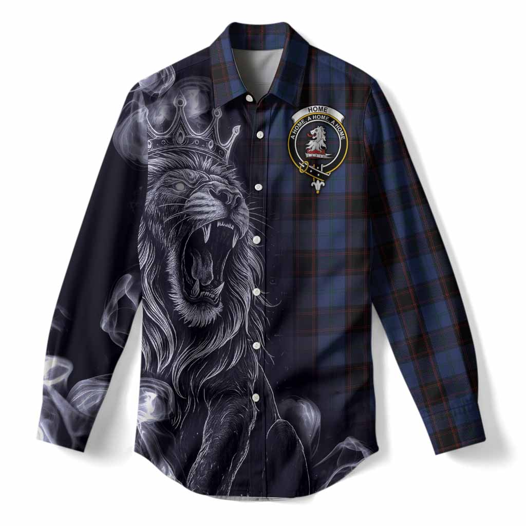 Home (Hume) Tartan Women Casual Shirt Roaring Lion Heritage