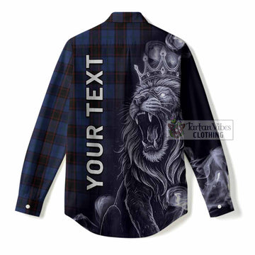 Home (Hume) Tartan Women Casual Shirt Roaring Lion Heritage
