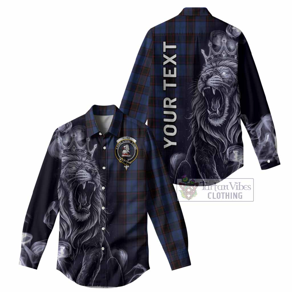 Home (Hume) Tartan Women Casual Shirt Roaring Lion Heritage