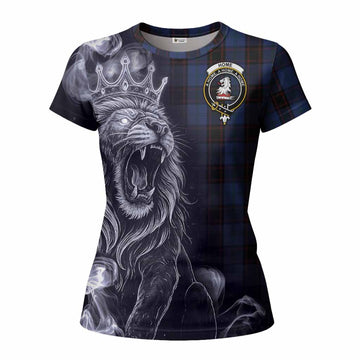 Home (Hume) Tartan Women T shirt Roaring Lion Heritage